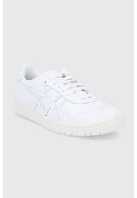 Asics Buty skórzane kolor biały. Nosek buta: okrągły. Zapięcie: sznurówki. Kolor: biały. Materiał: skóra. Sport: bieganie #3