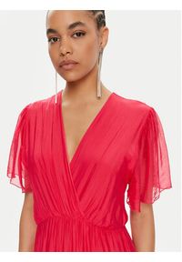 Haveone Sukienka letnia AFF-L013 Różowy Regular Fit. Kolor: różowy. Materiał: jedwab, wiskoza. Sezon: lato