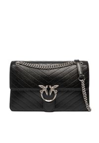 Pinko - PINKO Torebka Love One Light Classic AI 25-26 PLTT 106174 A2JC Czarny. Kolor: czarny. Materiał: skórzane