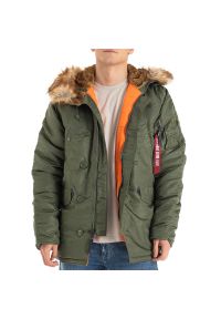 Kurtka Alpha Industries Parka N3B VF 59 10314101 - zielona. Kolor: zielony. Materiał: nylon, tkanina, syntetyk, poliester. Długość: długie. Sezon: zima