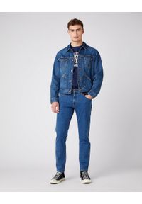 Wrangler - MĘSKI LONGSLEEVE WRANGLER LS AMERICANA TEE NAVY W7J5D3114. Długość rękawa: długi rękaw