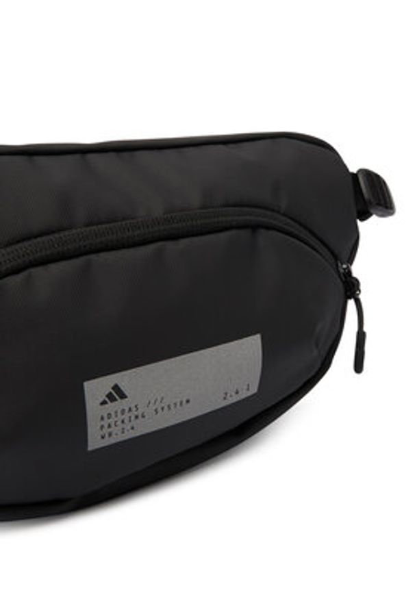 Adidas - adidas Nerka HYBRID WAISTBAG KE0355 Czarny. Kolor: czarny. Materiał: skóra