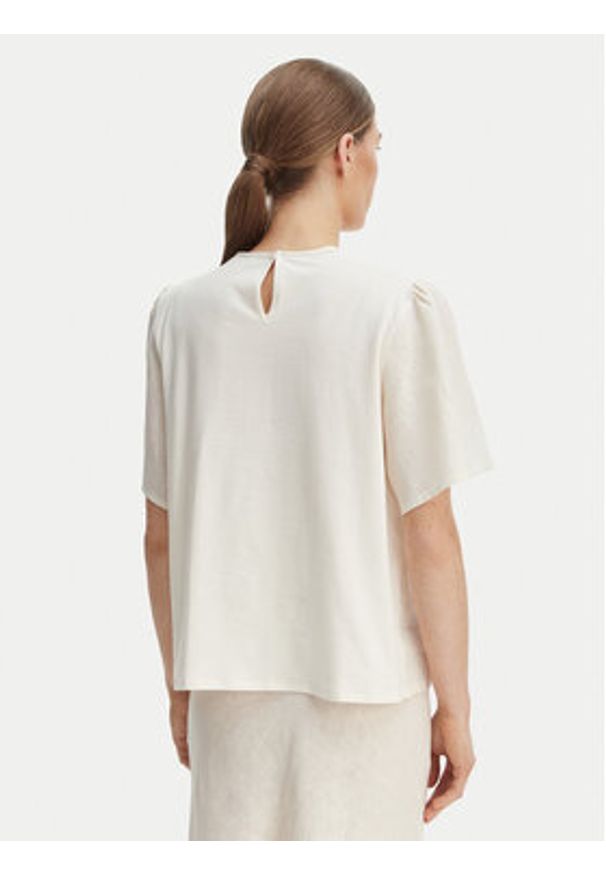 Weekend Max Mara Bluzka Bacino 2615941082 Écru Relaxed Fit. Kolor: kremowy. Materiał: len