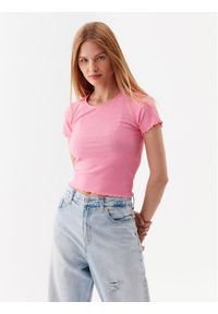 only - ONLY T-Shirt Emma 15201206 Różowy Regular Fit. Kolor: różowy. Materiał: syntetyk, wiskoza