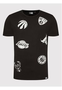 New Era T-Shirt NBA Multi Team Logo 12590895 Czarny Regular Fit. Kolor: czarny. Materiał: bawełna #2