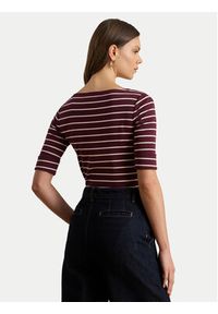 Lauren Ralph Lauren - LAUREN RALPH LAUREN Bluzka 200P03723001 Brązowy Slim Fit. Kolor: brązowy. Materiał: bawełna #2