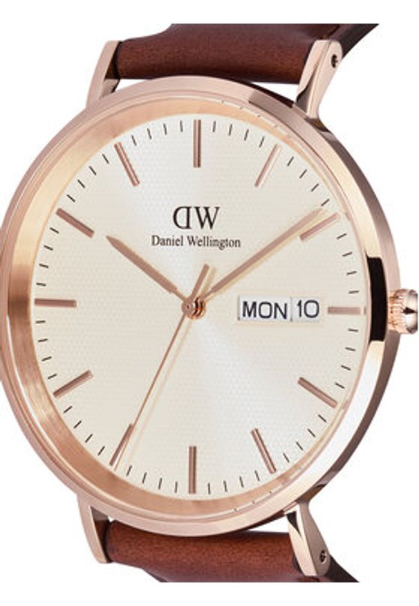 Daniel Wellington Zegarek Classic Day Display 40 DW00100829 Różowe złoto. Kolor: złoty, wielokolorowy, różowy