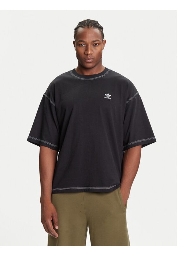 Adidas - adidas T-Shirt Trefoil Essentials JW0971 Czarny Regular Fit. Kolor: czarny. Materiał: bawełna