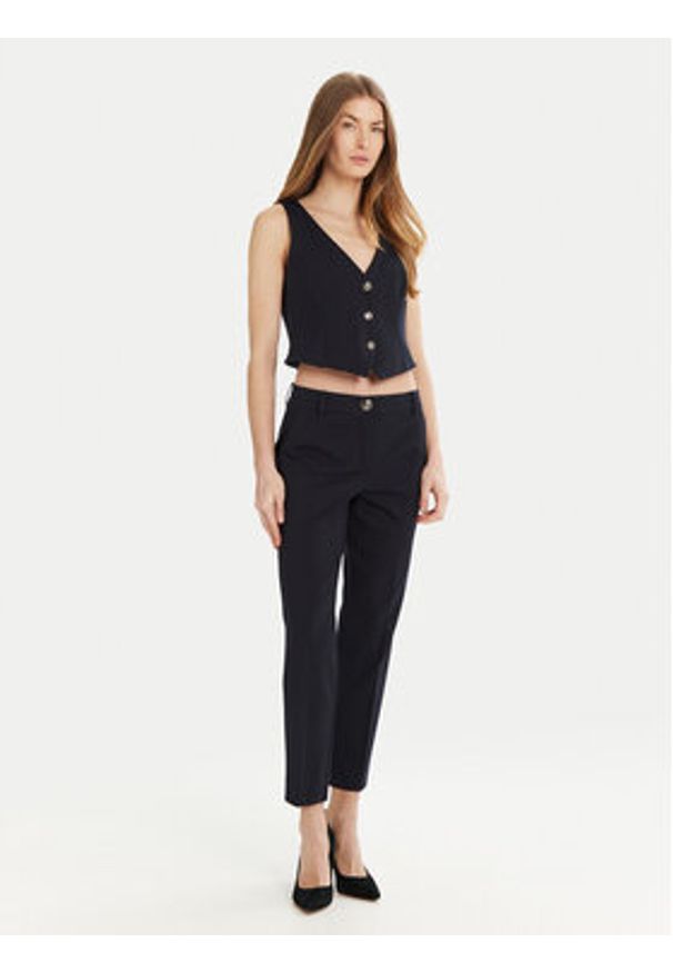 Marella Kamizelka garniturowa Camper 2513911034 Granatowy Slim Fit. Kolor: niebieski. Materiał: syntetyk