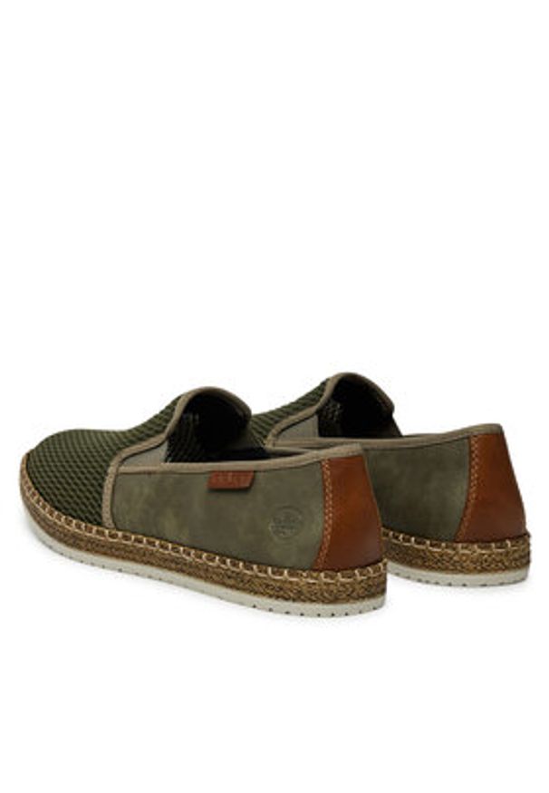 Rieker Półbuty B5265-54 Khaki. Kolor: brązowy. Materiał: materiał