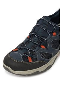 Rieker Sneakersy B8350-14 Granatowy. Kolor: niebieski. Materiał: materiał, syntetyk, skóra #4