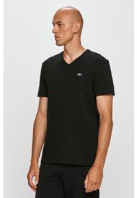Lacoste - T-shirt TH2036 TH2036-166. Okazja: na co dzień. Kolor: czarny. Materiał: dzianina. Wzór: aplikacja. Styl: casual #1