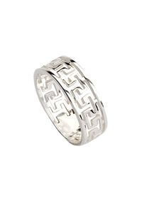 Polcarat Design - Srebrny pierścionek P 650. Materiał: srebrne. Kolor: srebrny. Wzór: aplikacja #1