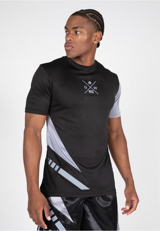 GORILLA WEAR - Hornell Koszulka - Czarny/Szary. Kolor: szary. Sport: fitness