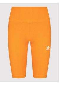 Adidas - adidas Szorty sportowe adicolor Essentials HF7483 Pomarańczowy Slim Fit. Kolor: pomarańczowy. Materiał: wiskoza