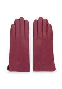 Wittchen - Damskie rękawiczki skórzane z rzemieniem. Kolor: czerwony. Materiał: skóra. Sezon: zima. Styl: klasyczny, elegancki #3