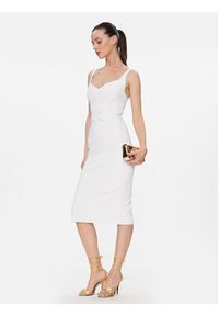 Elisabetta Franchi Sukienka koktajlowa AB-544-41E2-V360 Biały Slim Fit. Kolor: biały. Materiał: syntetyk. Styl: wizytowy #3
