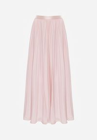 Renee - Różowa Spódnica High Waist Zdobiona Drobnym Plisowaniem Aniope. Okazja: na co dzień. Stan: podwyższony. Kolor: różowy. Wzór: aplikacja. Styl: elegancki, casual #5