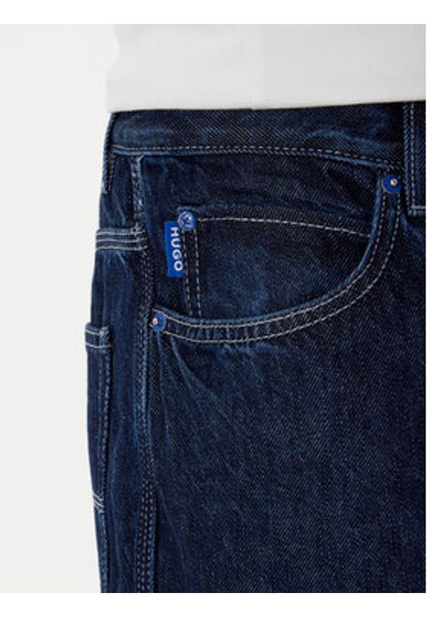 Hugo - HUGO Jeansy Carpenter 50553473 Granatowy Baggy Fit. Kolor: niebieski