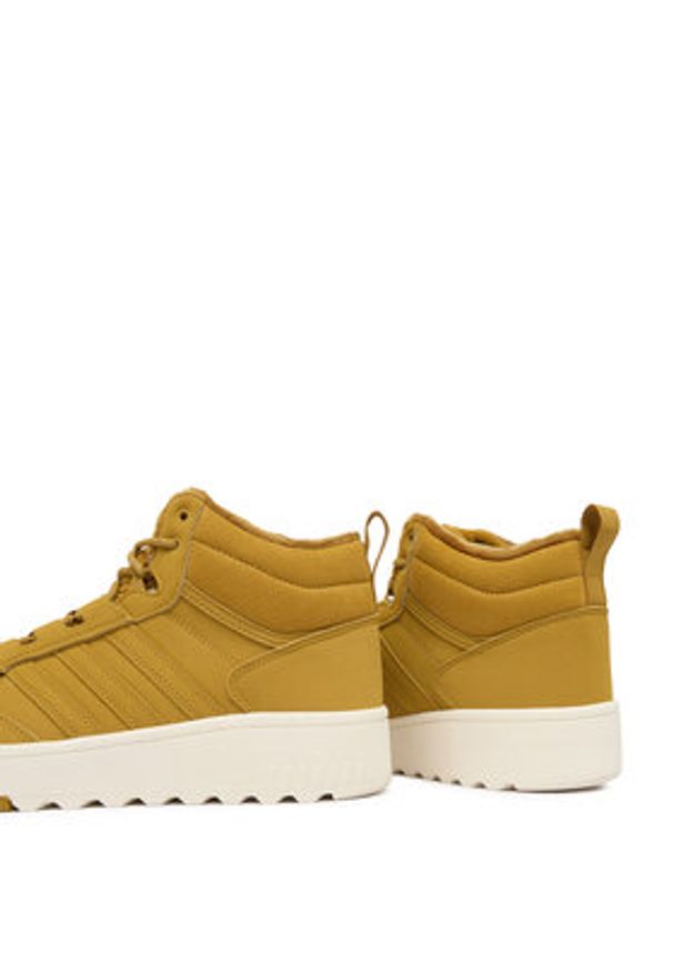Adidas - adidas Sneakersy Hoops 4.0 Mid JQ5365 Żółty. Kolor: żółty. Materiał: skóra