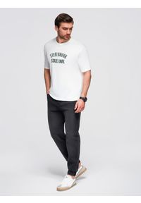 Ombre Clothing - Męskie spodnie jeansowe JOGGERY z klasyczna opaśnicą - czarne V3 - Rozmiar: M. Okazja: na co dzień. Kolor: czarny. Materiał: jeans. Styl: klasyczny #5