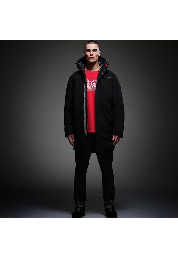 Kurtka turystyczna męska Regatta CLR przeciwdeszczowa ocieplana. Kolor: czarny. Sport: turystyka piesza