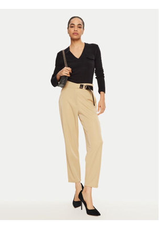 Liu Jo Spodnie materiałowe TF4260 J4751 Beżowy Regular Fit. Kolor: beżowy. Materiał: syntetyk