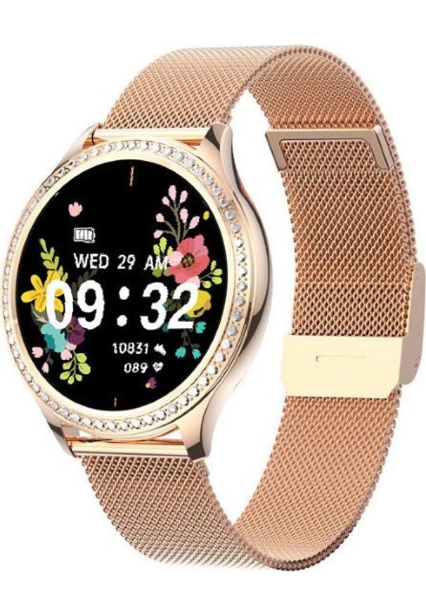 Zegarek Hagen Zegarek damski Hagen HC74.115.1415.5310-SET różowe złoto. Kolor: złoty, wielokolorowy, różowy