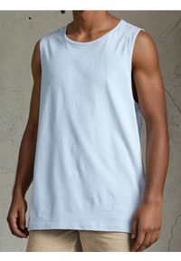 Sinsay - Tank top w stylu basic - błękitny. Kolor: niebieski