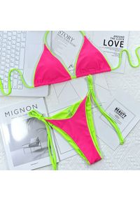 Intica - Bikini plażowe z regulowanymi sznureczkami Fawn. Kolor: wielokolorowy. Materiał: tkanina, materiał