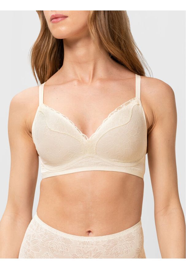 Triumph Biustonosz bezfiszbinowy Fit Smart 10205981 Beżowy. Kolor: beżowy. Materiał: syntetyk