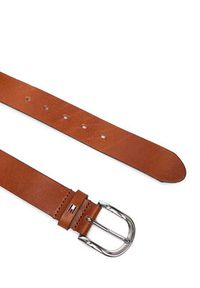 TOMMY HILFIGER - Tommy Hilfiger Pasek Damski New Danny Belt WW0WW11590 Brązowy. Kolor: brązowy. Materiał: skóra