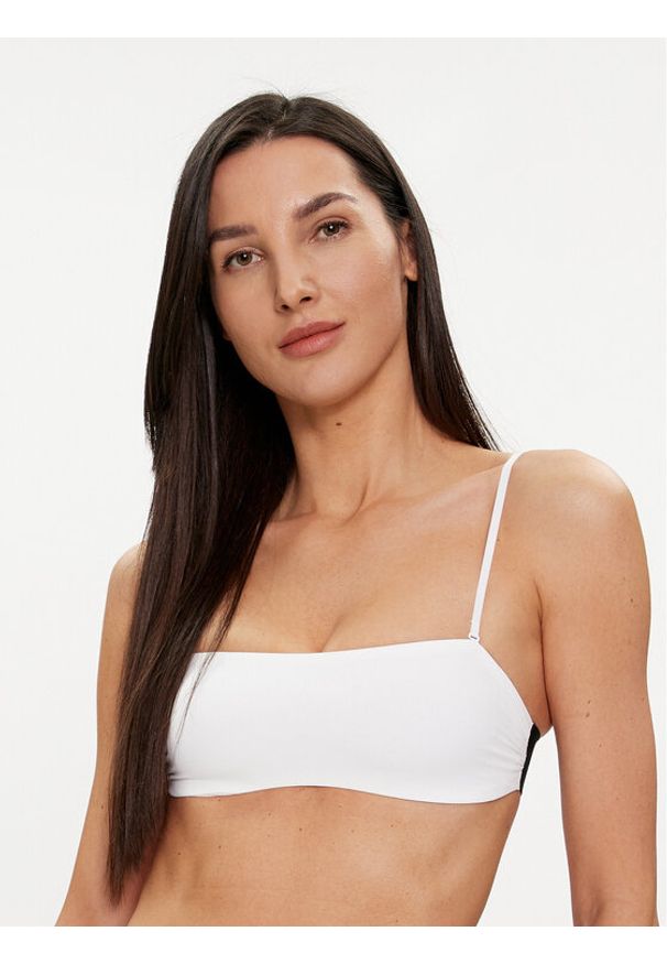 Calvin Klein Underwear Biustonosz top 000QF7630E Biały. Kolor: biały. Materiał: syntetyk