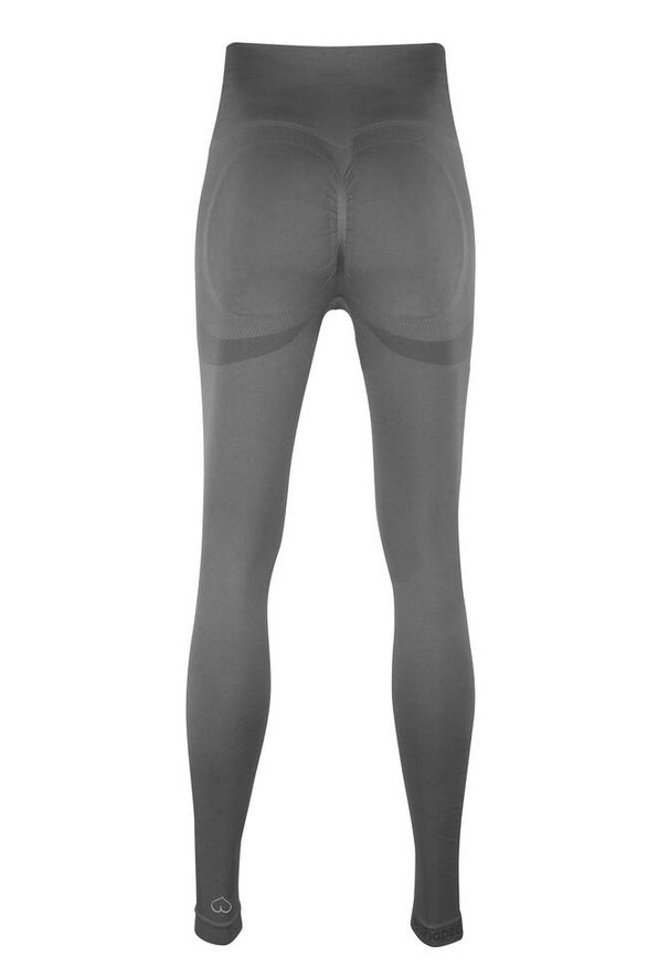 BESHAPED - Legginsy fitness damskie Beshaped Power Up! modelujące. Kolor: szary. Materiał: nylon. Sport: fitness