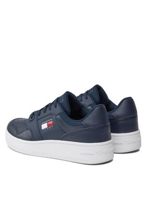 Tommy Jeans Sneakersy Tjm Retro Basket Ess EM0EM01395 Granatowy. Kolor: niebieski. Materiał: skóra