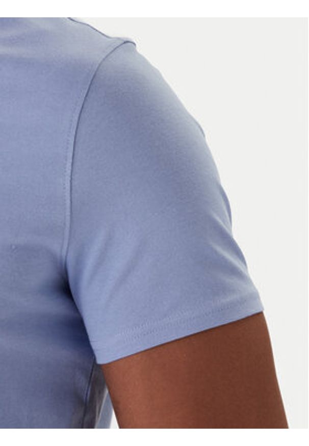 Tommy Jeans T-Shirt DM0DM04411 Niebieski Slim Fit. Kolor: niebieski. Materiał: bawełna