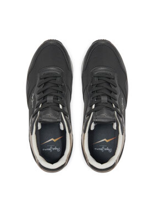 Pepe Jeans Sneakersy PLS40024 Czarny. Kolor: czarny. Materiał: materiał