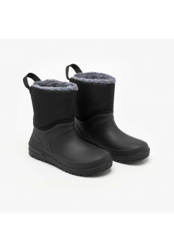 quechua - Śniegowce turystyczne dla dzieci Quechua SH100 mid Warm. Kolor: czarny. Szerokość cholewki: normalna. Sezon: zima. Sport: turystyka piesza