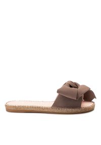 Manebi Espadryle Sandals With Bow K 1.9 J0 Brązowy. Kolor: brązowy. Materiał: zamsz, skóra