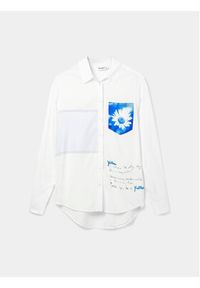 Desigual Koszula Genova 24SWCW21 Biały Regular Fit. Kolor: biały. Materiał: wiskoza #5