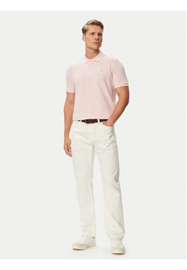 Beverly Hills Polo Club Polo P-SS26M-P42560_BBU Różowy jasny Regular Fit. Typ kołnierza: polo. Kolor: różowy. Materiał: bawełna