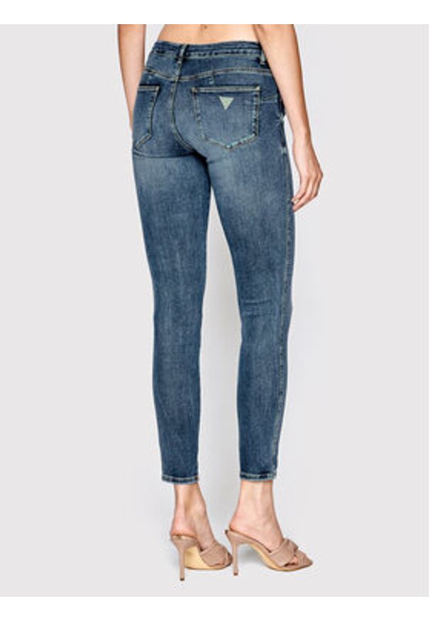 Guess Jeansy W2YAJ2 D4Q02 Niebieski Skinny Fit. Kolor: niebieski