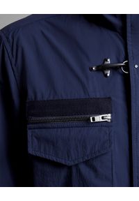 FAY - Granatowa kurtka z kieszeniami. Kolor: niebieski. Materiał: tkanina #3