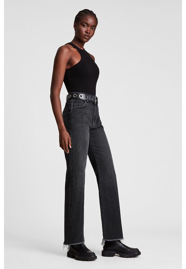AllSaints - Jeansy. Stan: podwyższony. Kolor: czarny