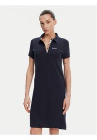 Barbour Sukienka codzienna LDR0416NY13 Granatowy Regular Fit. Okazja: na co dzień. Kolor: niebieski. Materiał: bawełna, wiskoza. Typ sukienki: proste. Styl: casual #1
