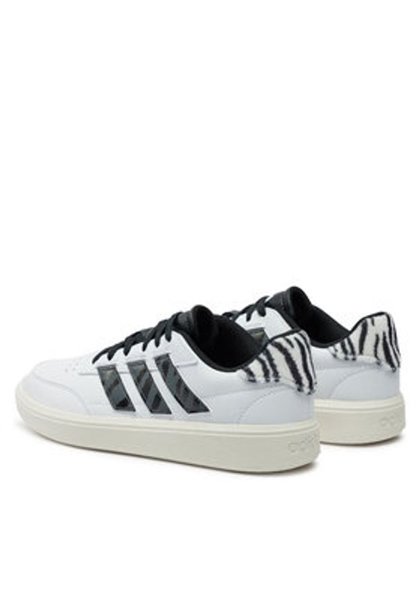 Adidas - adidas Sneakersy Courtblock IH0046 Biały. Kolor: biały. Materiał: skóra
