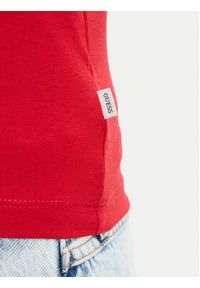 Guess Jeans Top W6YP20 K4202 Czerwony Slim Fit. Kolor: czerwony. Materiał: bawełna #5