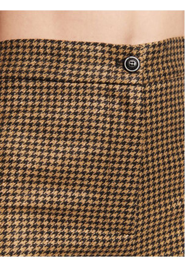 TwinSet - TWINSET Spodnie materiałowe 222TT231A Złoty Flare Fit. Kolor: złoty. Materiał: wełna