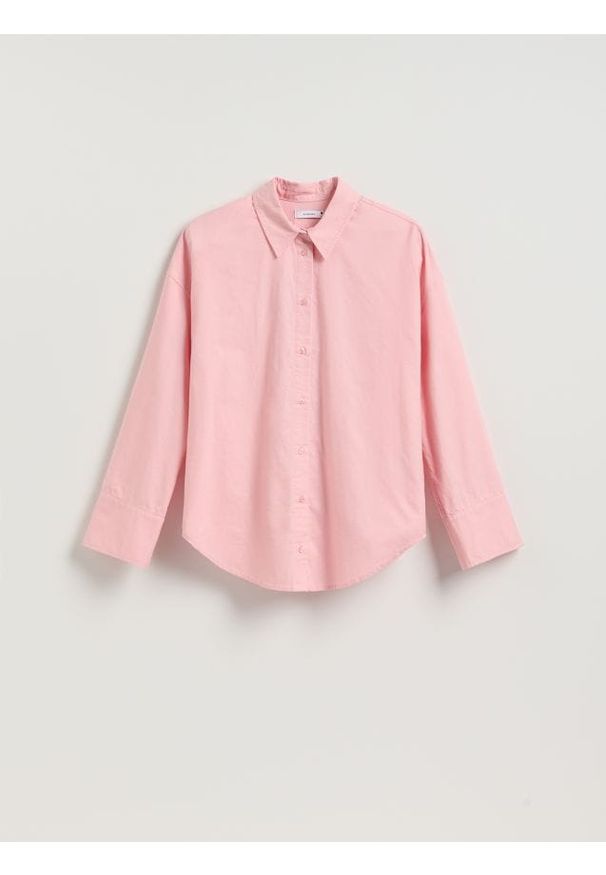 Reserved - Bawełniana koszula - różowy. Kolor: różowy. Materiał: bawełna