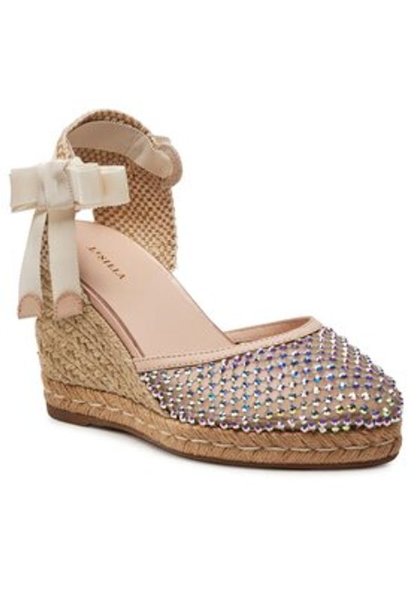 LE SILLA - Le Silla Espadryle Gilda 0423U060M1PPSAS158 Beżowy. Kolor: beżowy. Materiał: materiał